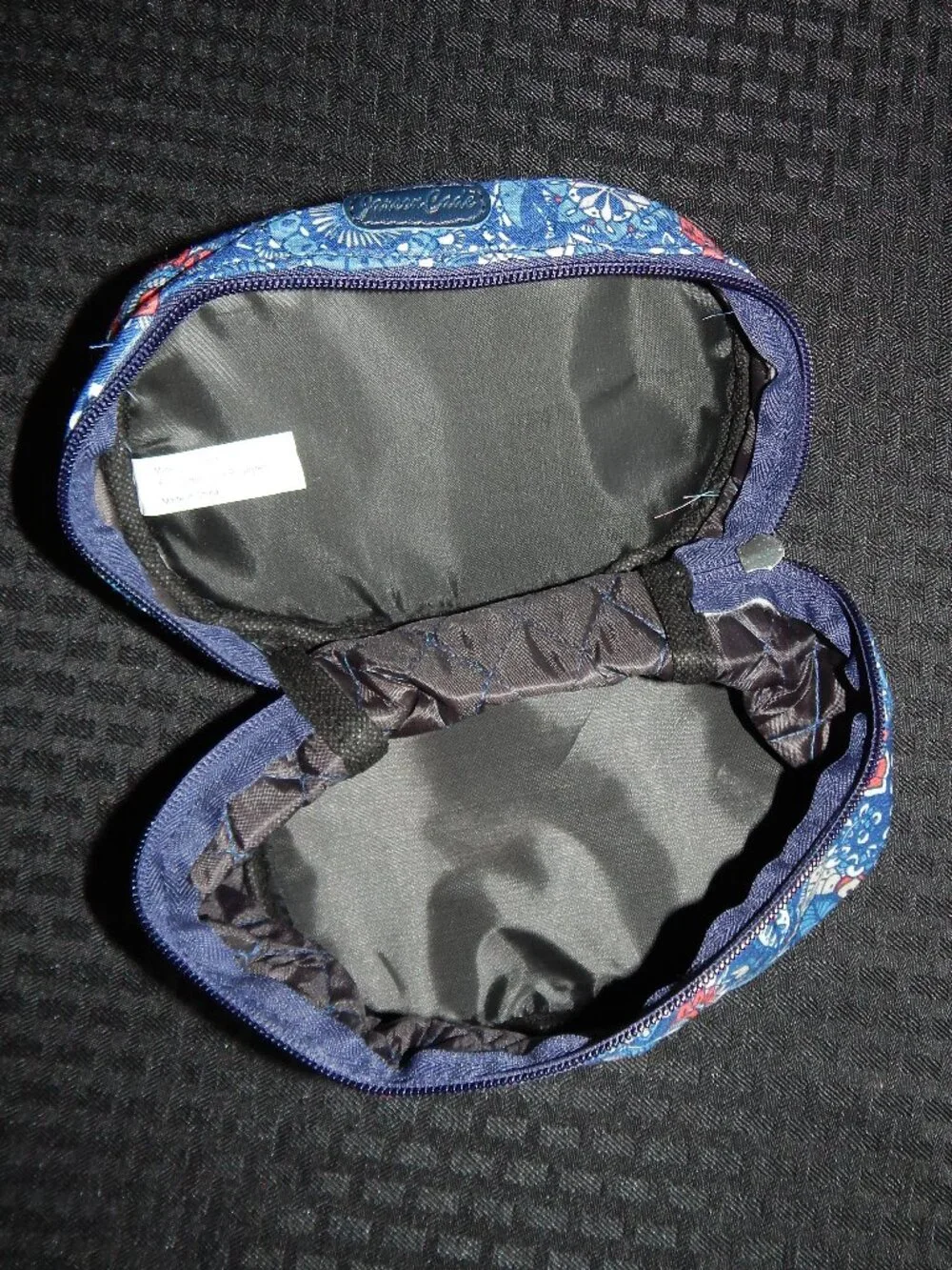 LOT Set 3 Jaxson Cade Paisley Blue Makeup Cosmetic Travel Quilted Case Bag Tote